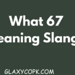 67 Meaning Slang