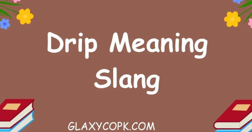 Drip Meaning Slang