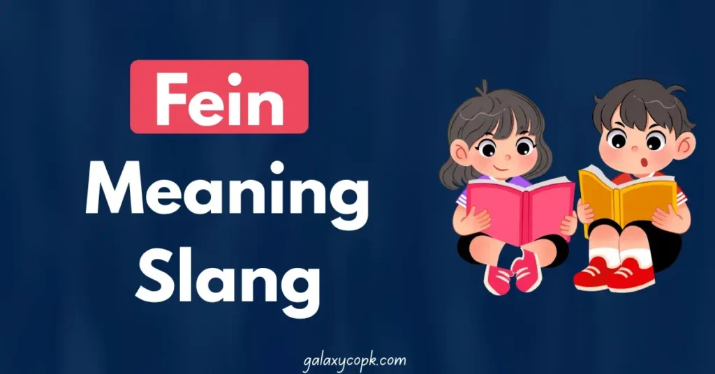 Fein Meaning Slang