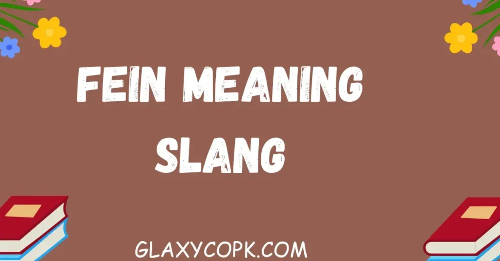 Fein Meaning Slang