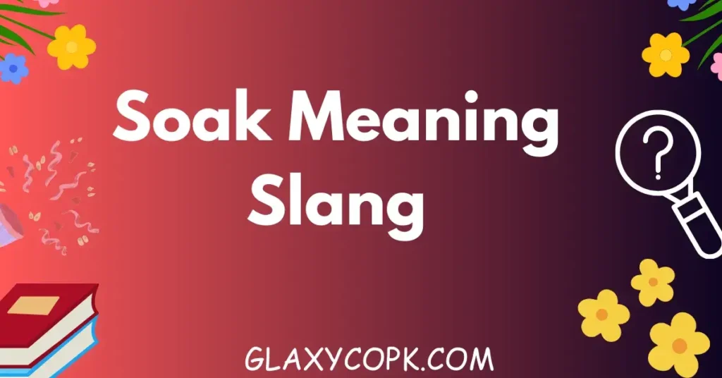Soak Meaning Slang
