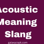 Acoustic Meaning Slang