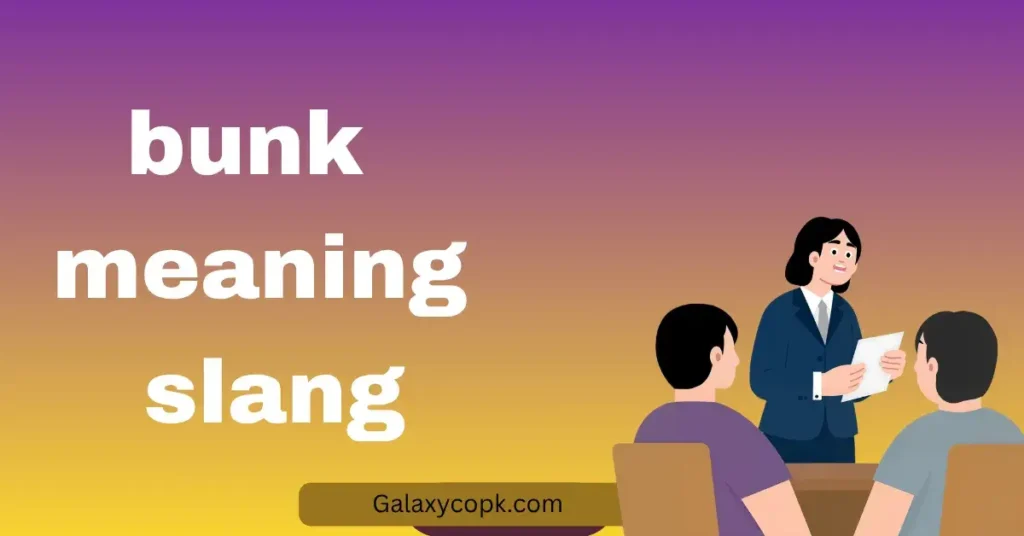 bunk meaning slang