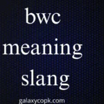 BWC Meaning Slang