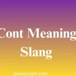 Cont Meaning Slang