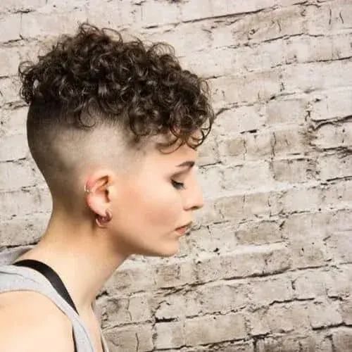 Curly Undercut Big Curls, Clean Sides