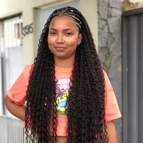 Fulani Braids With Curly Ends