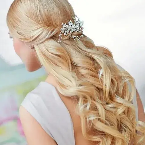 Half-Up with Cascading Curls