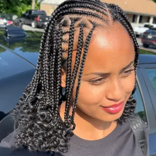 Short Fulani Braids (Bob Length)