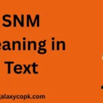 snm meaning in text