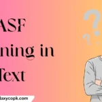 ASF Meaning in Text