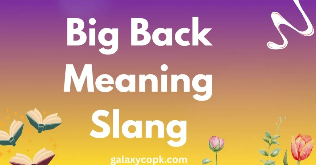 Big Back Meaning Slang