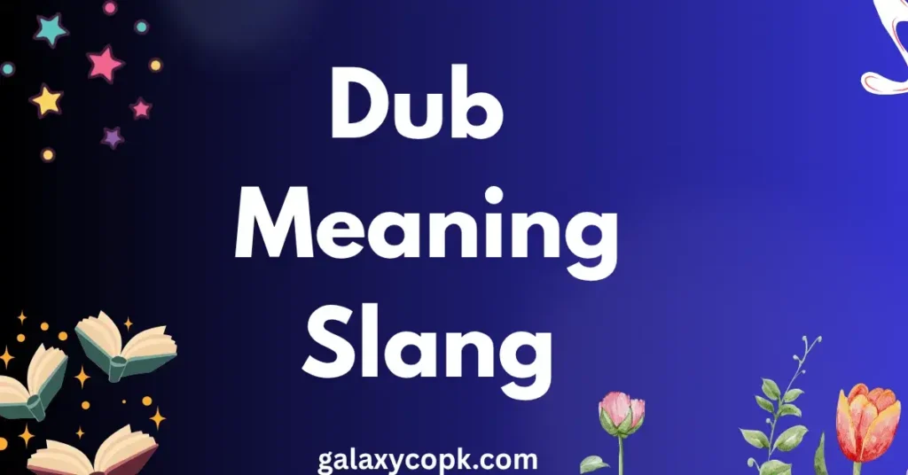 dub meaning slang