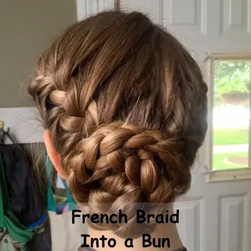 French Braid Into a Bun