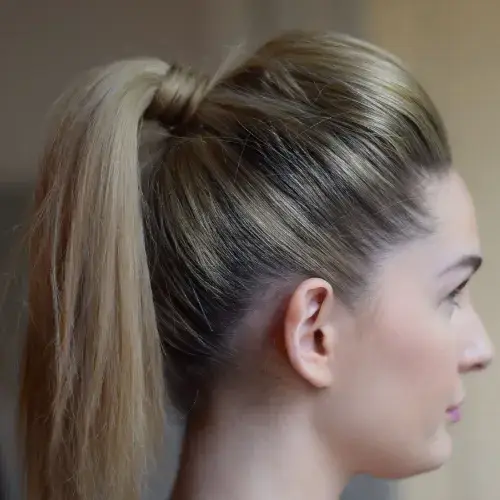High-Volume Teased Ponytail