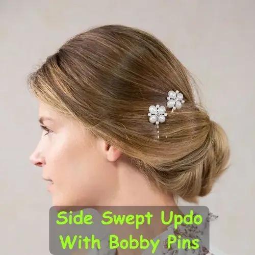 Side Swept Updo With Bobby Pins