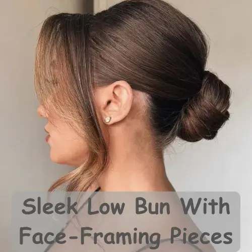 Sleek Low Bun With Face-Framing Pieces