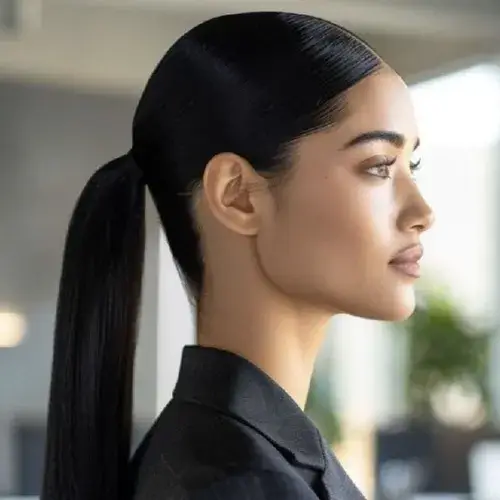 Sleek Low Ponytail Minimal but Make It Fashion