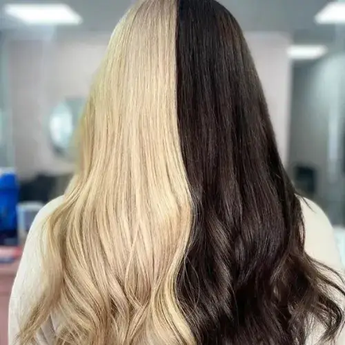 Split-Dye Hair (Half & Half Drama)