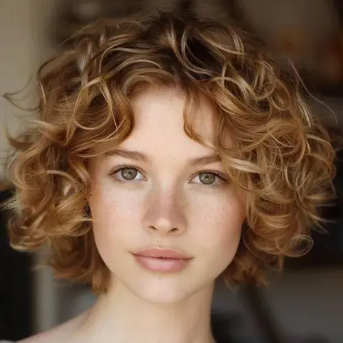 The Curly Layered Bob