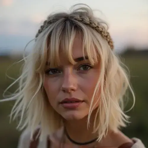 The Short Viking Bob with Mini Braids