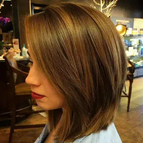 The Sleek Layered Lob