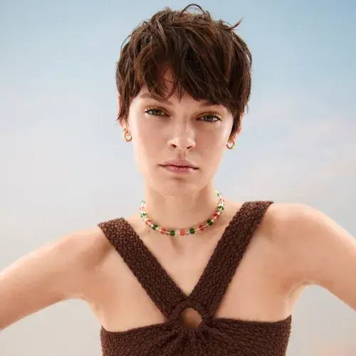 The Textured Crop with Beaded Braids