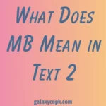 What Does MB Mean in Text 2