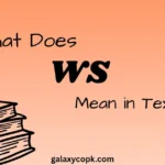 What Does WS Mean in Text
