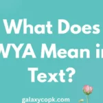 What Does WYA Mean in Text