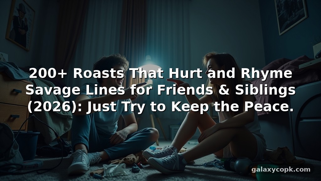 200+ Roasts That Hurt and Rhyme Savage Lines for Friends & Siblings (2026) 6 200+ Roasts That Hurt and Rhyme Savage Lines for Friends & Siblings (2026)