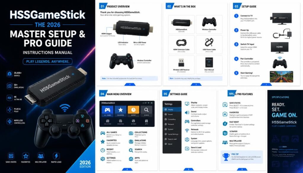 Instructions Manual HSSGameStick: The 2026 Master Setup & Pro Guide 1 HSSGameStick