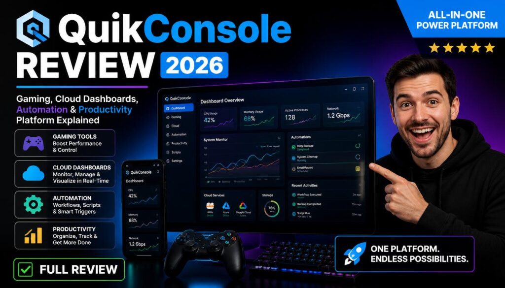 QuikConsole com Review (2026): Gaming, Cloud Dashboards, Automation & Productivity Platform Explained 1 QuikConsole