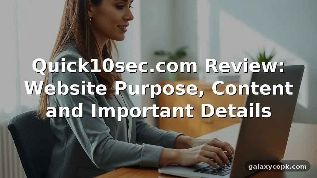 Quick10sec.com Review: Website Purpose, Content and Important Details 1 Quick10sec.com Review: Website Purpose, Content and Important Details