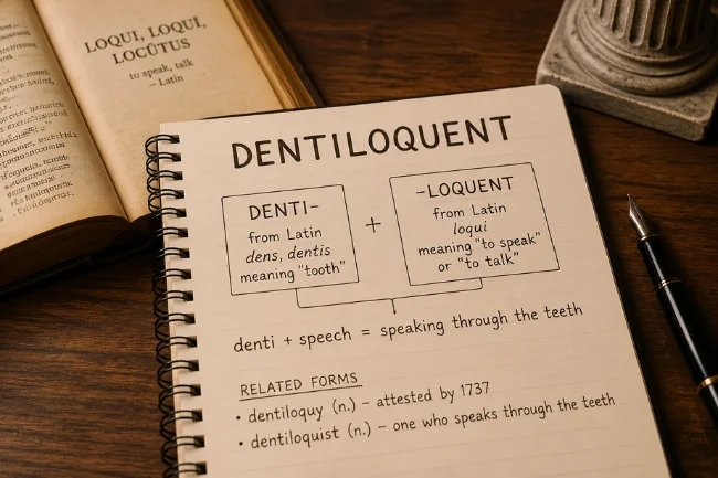 Dentiloquent