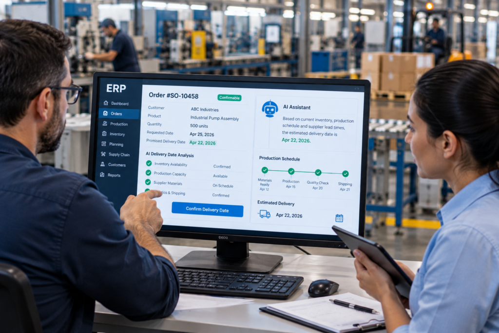 How Manufacturers Give Customers Accurate Delivery Dates in Minutes With ERP and Agentic AI