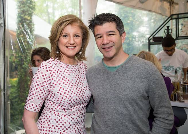 Travis Kalanick and Helen Mirren